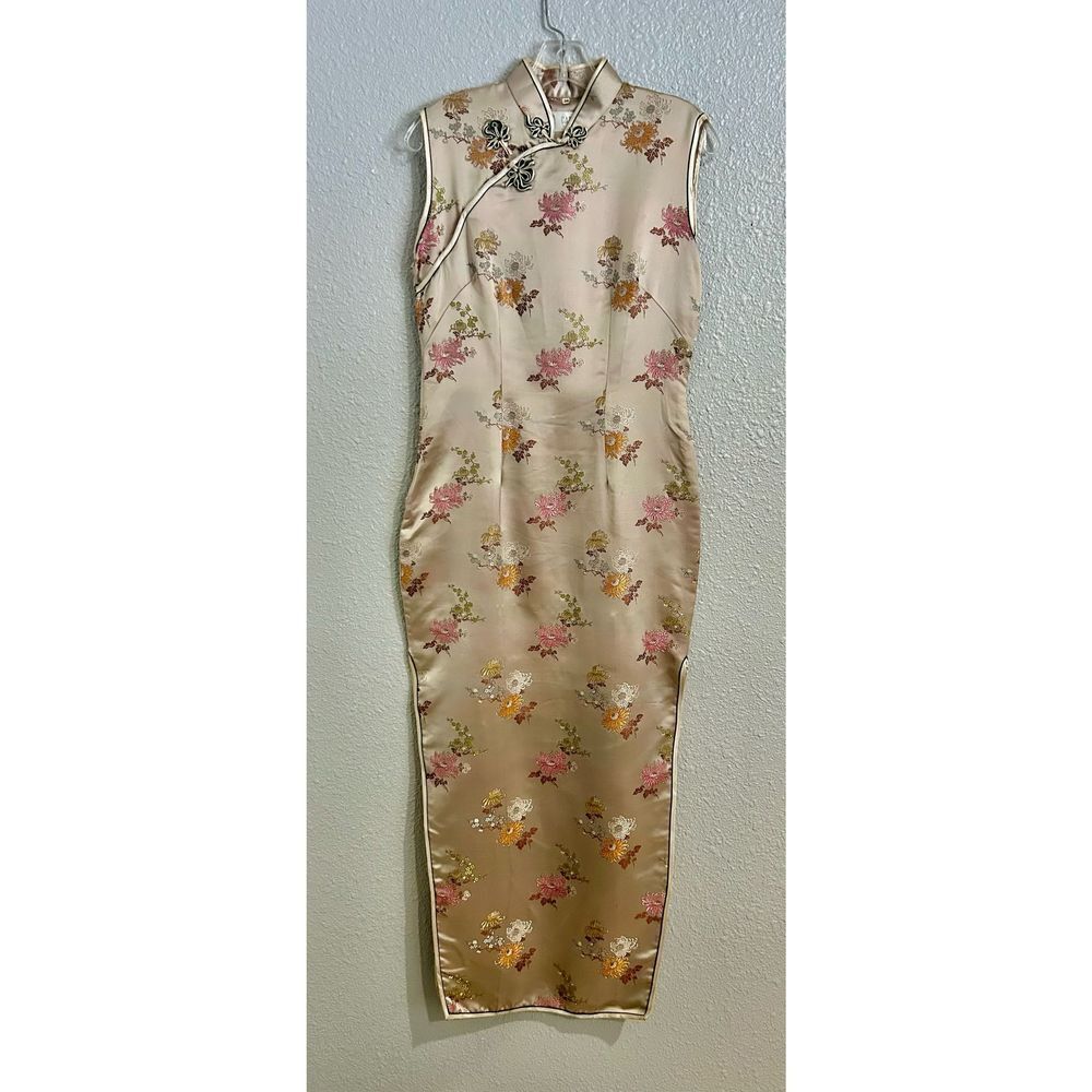 Cheongsam bought in SingaporeY2K Multi colors Pink Purple Orange Green floor len